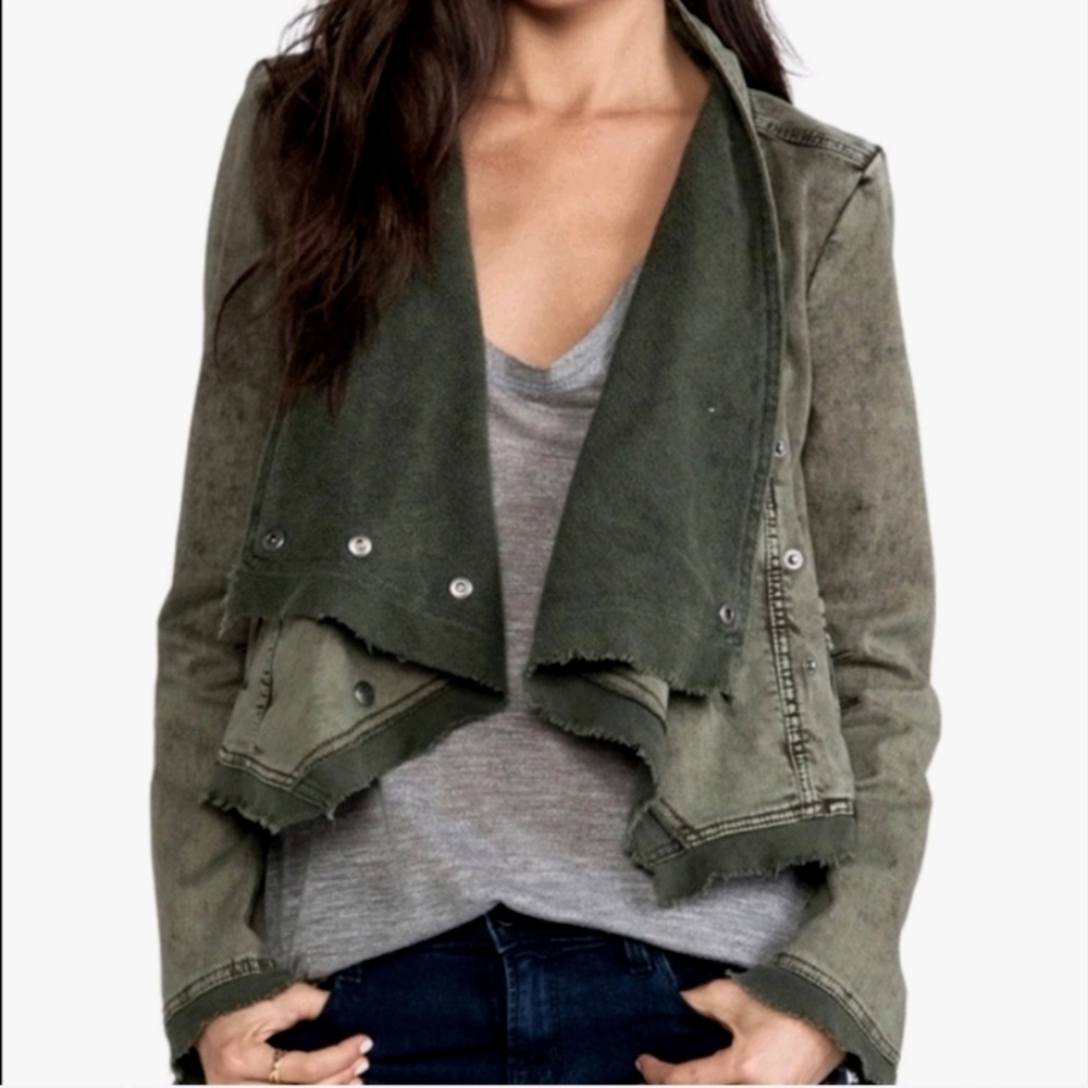 Free People Olive Denim Jacket sz M